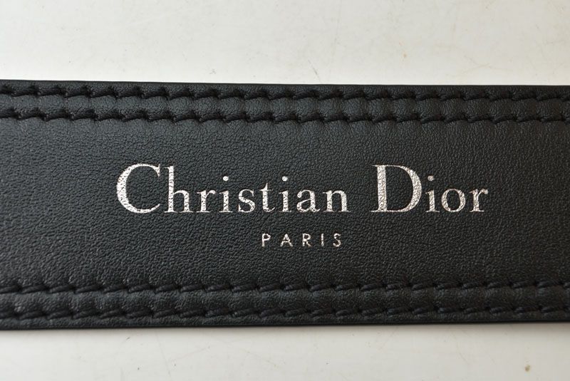 Dior Belt Leather Black Silver Business — view 8
