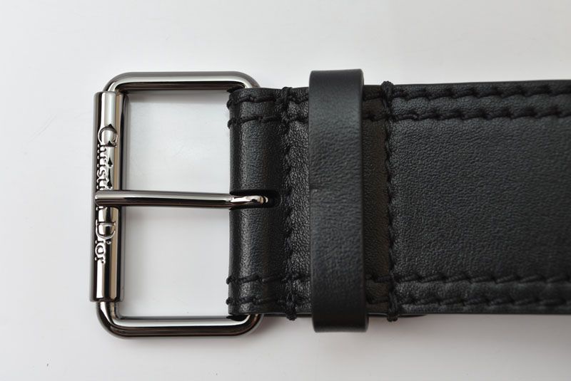 Dior Belt Leather Black Silver Business — view 7