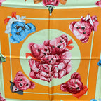 Hermes Large Scarf Carre 90 Confidents Des Coeurs Friends of the Heart Teddy — view 2