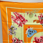 Hermes Large Scarf Carre 90 Confidents Des Coeurs Friends of the Heart Teddy — view 3