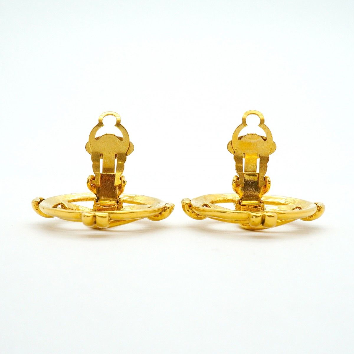Chanel Earrings Vintage CC Logo Round — view 9