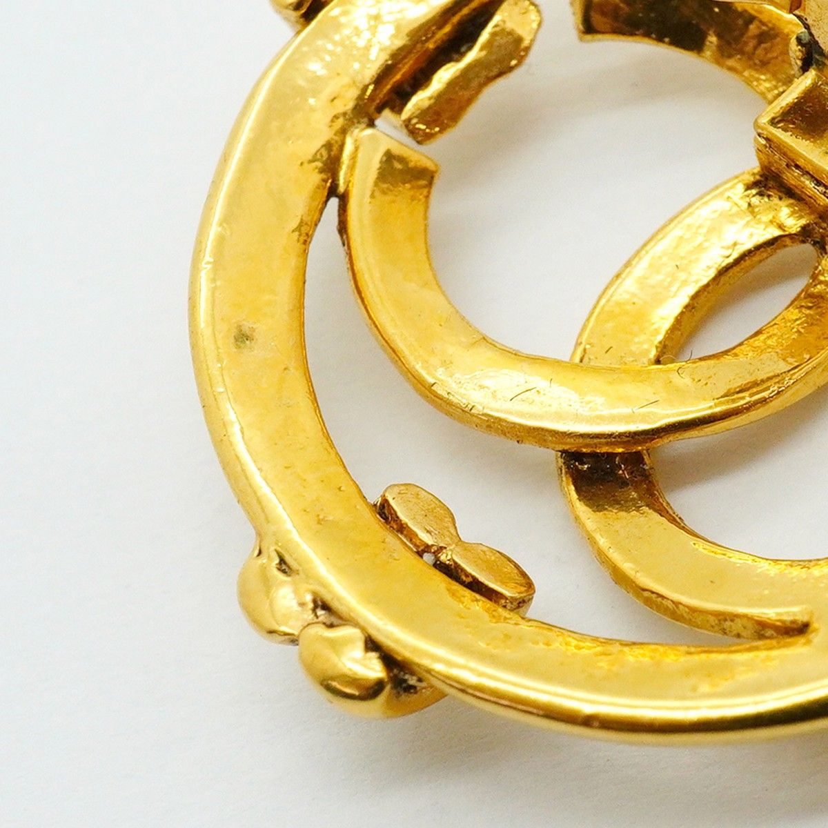 Chanel Earrings Vintage CC Logo Round — view 6