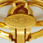 Chanel Earrings Vintage CC Logo Round — view 4