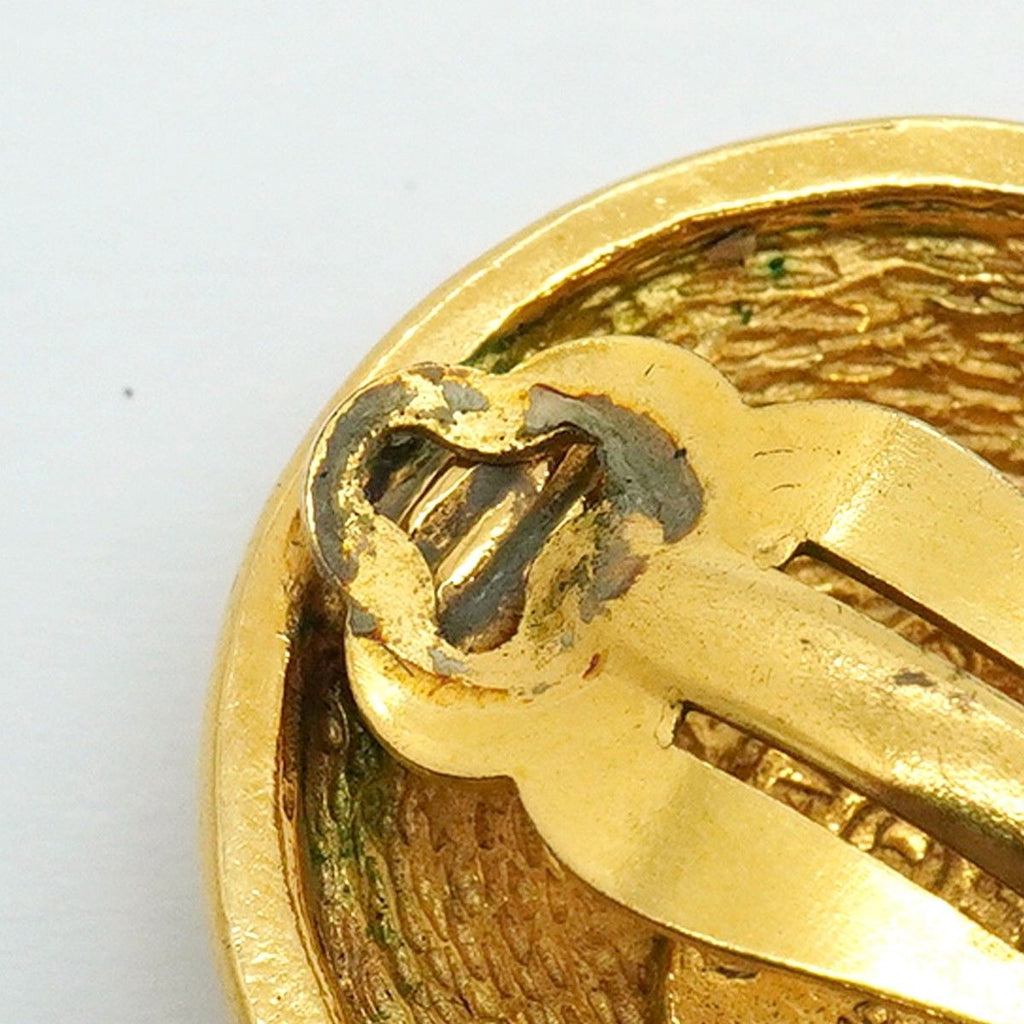 Chanel Earrings Vintage CC Logo Quilted Round — view 8