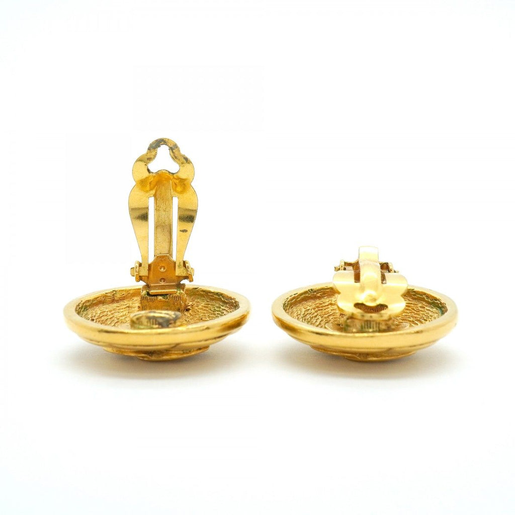 Chanel Earrings Vintage CC Logo Quilted Round — view 3