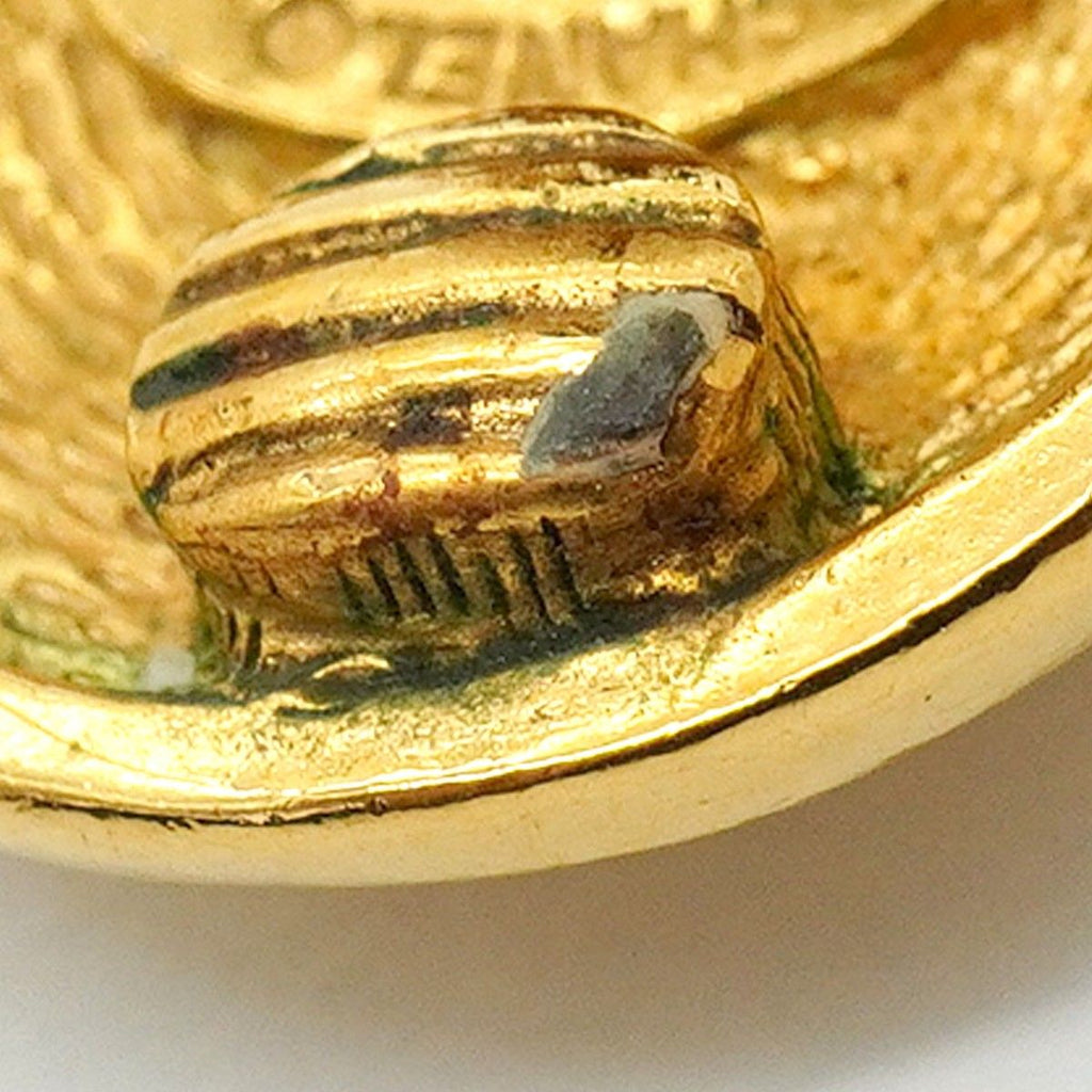 Chanel Earrings Vintage CC Logo Quilted Round — view 6