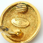 Chanel Earrings Vintage CC Logo Quilted Round — view 4