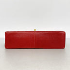 Chanel Shoulder Bag Quilted Lambskin Red Gold — view 3