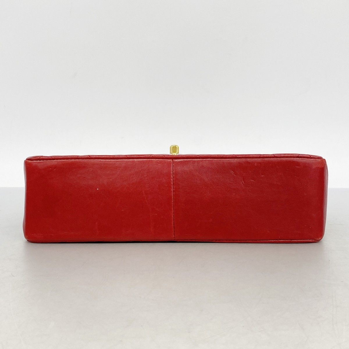 Chanel Shoulder Bag Quilted Lambskin Red Gold — view 3