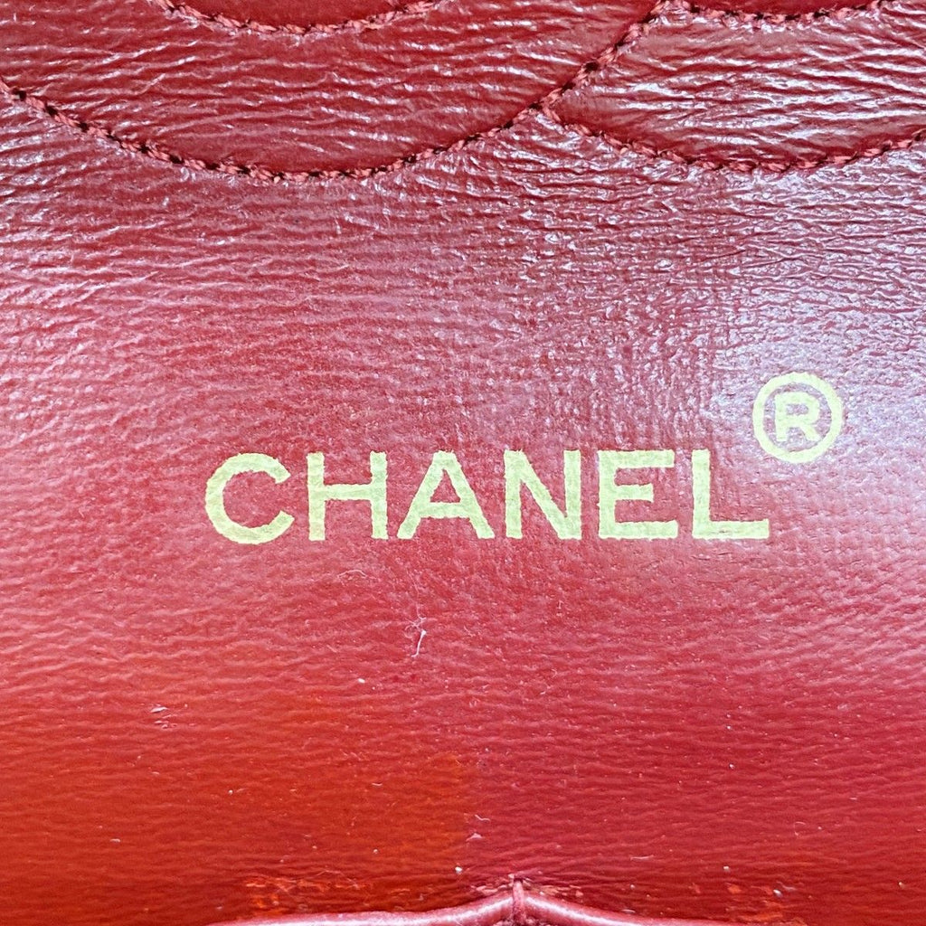 Chanel Shoulder Bag Quilted Lambskin Red Gold — view 5