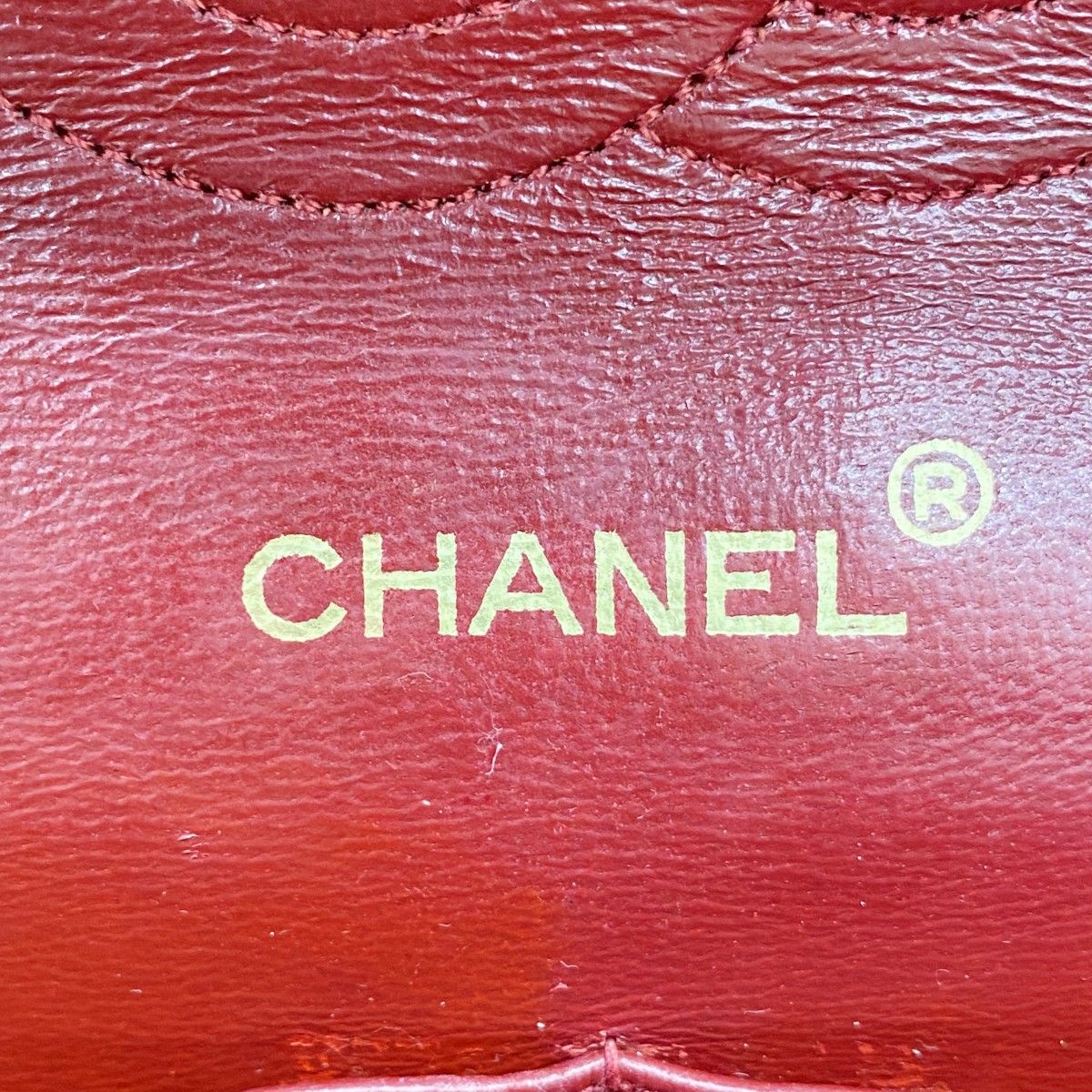 Chanel Shoulder Bag Quilted Lambskin Red Gold — view 5