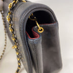 Chanel Shoulder Bag Diana Lambskin Black Gold — view 7