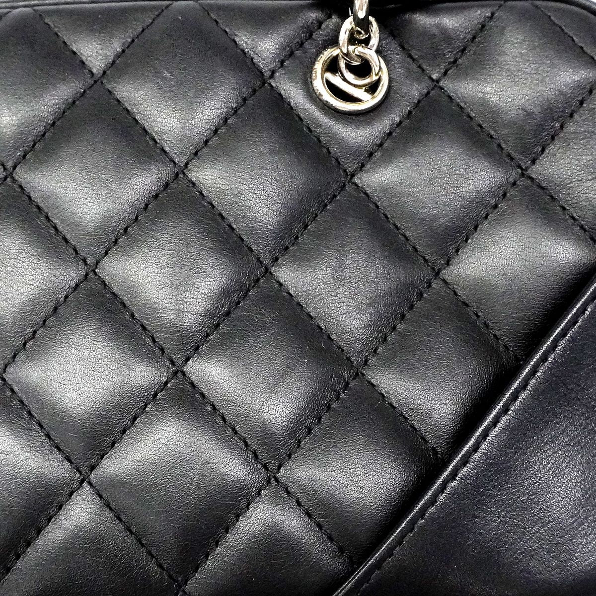 Chanel Handbag Cambon Lambskin Black Silver — view 9