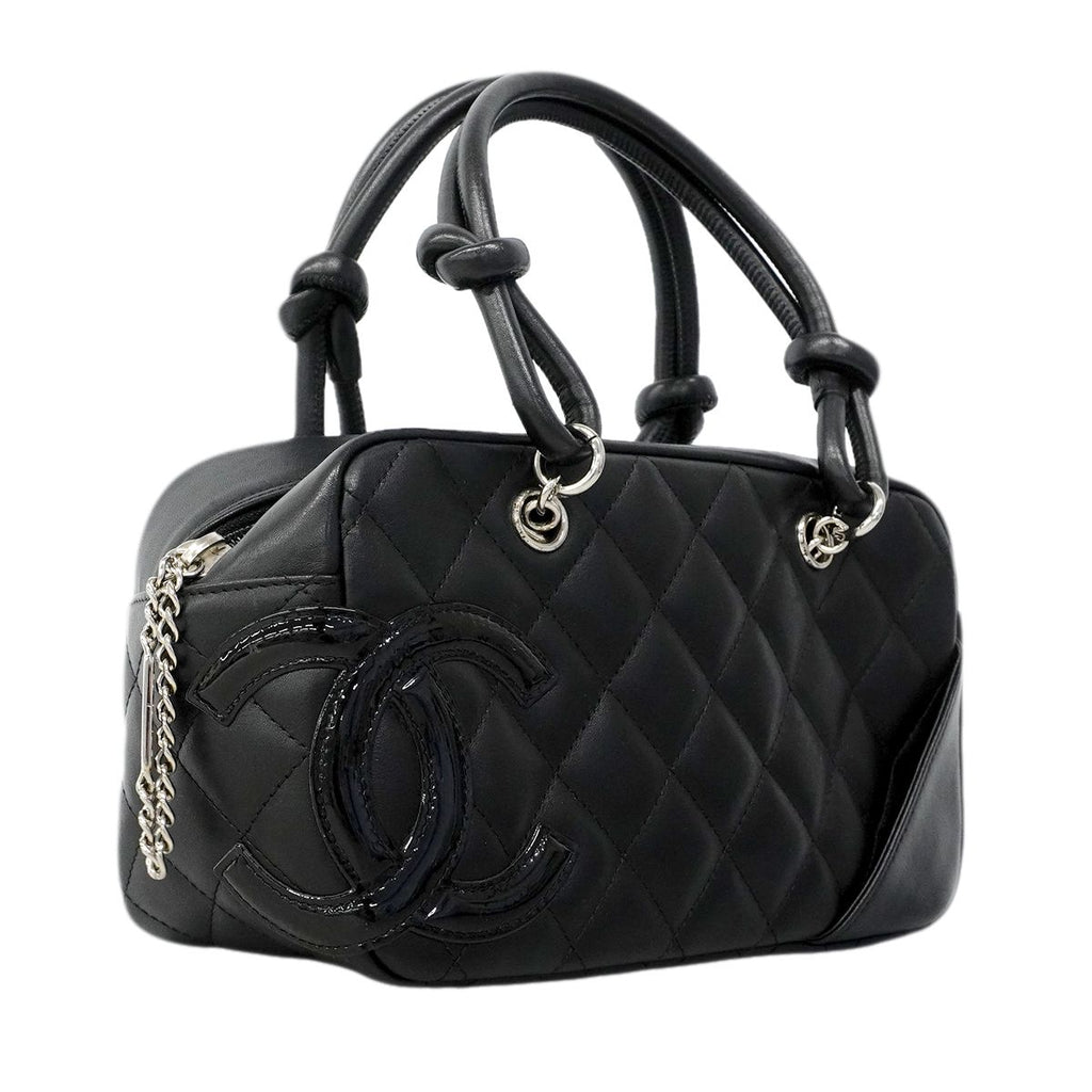 Chanel Handbag Cambon Lambskin Black Silver — view 2