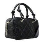 Chanel Handbag Cambon Lambskin Black Silver — view 2