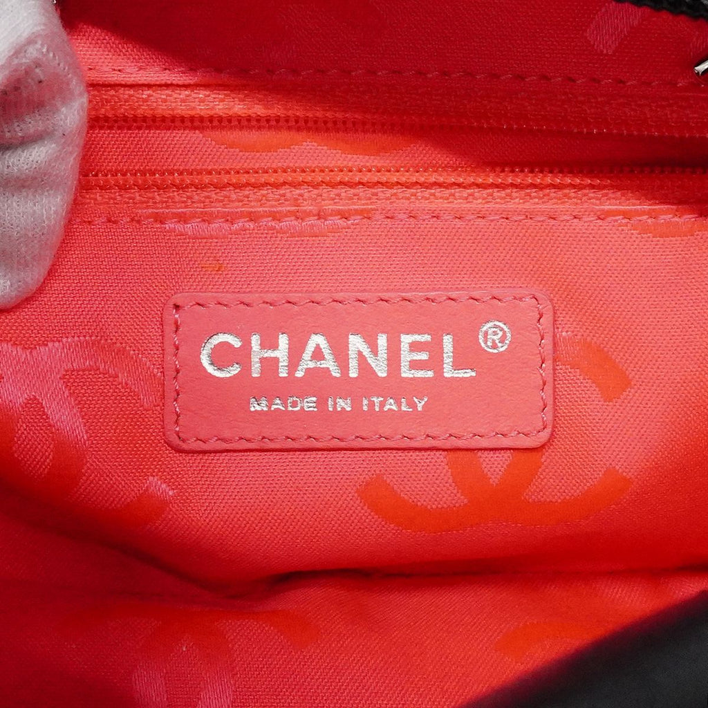 Chanel Handbag Cambon Lambskin Black Silver — view 5