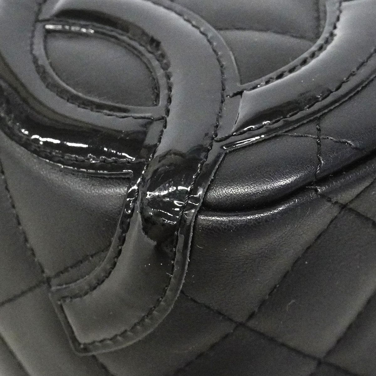 Chanel Handbag Cambon Lambskin Black Silver — view 6