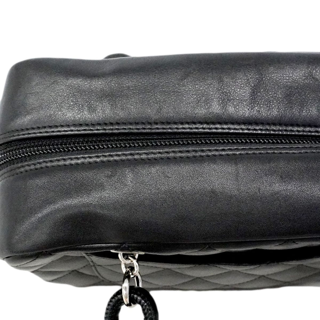 Chanel Handbag Cambon Lambskin Black Silver — view 8