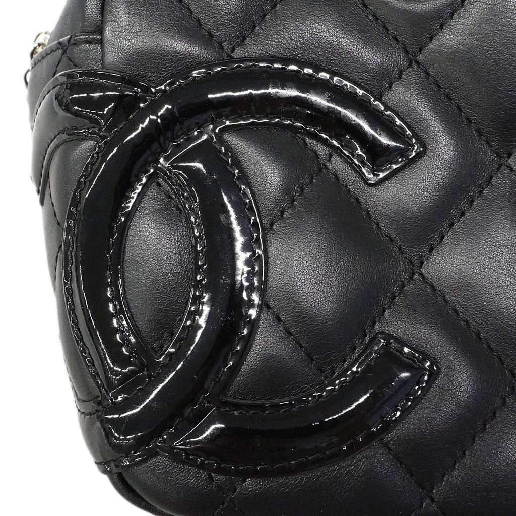 Chanel Handbag Cambon Lambskin Black Silver — view 7