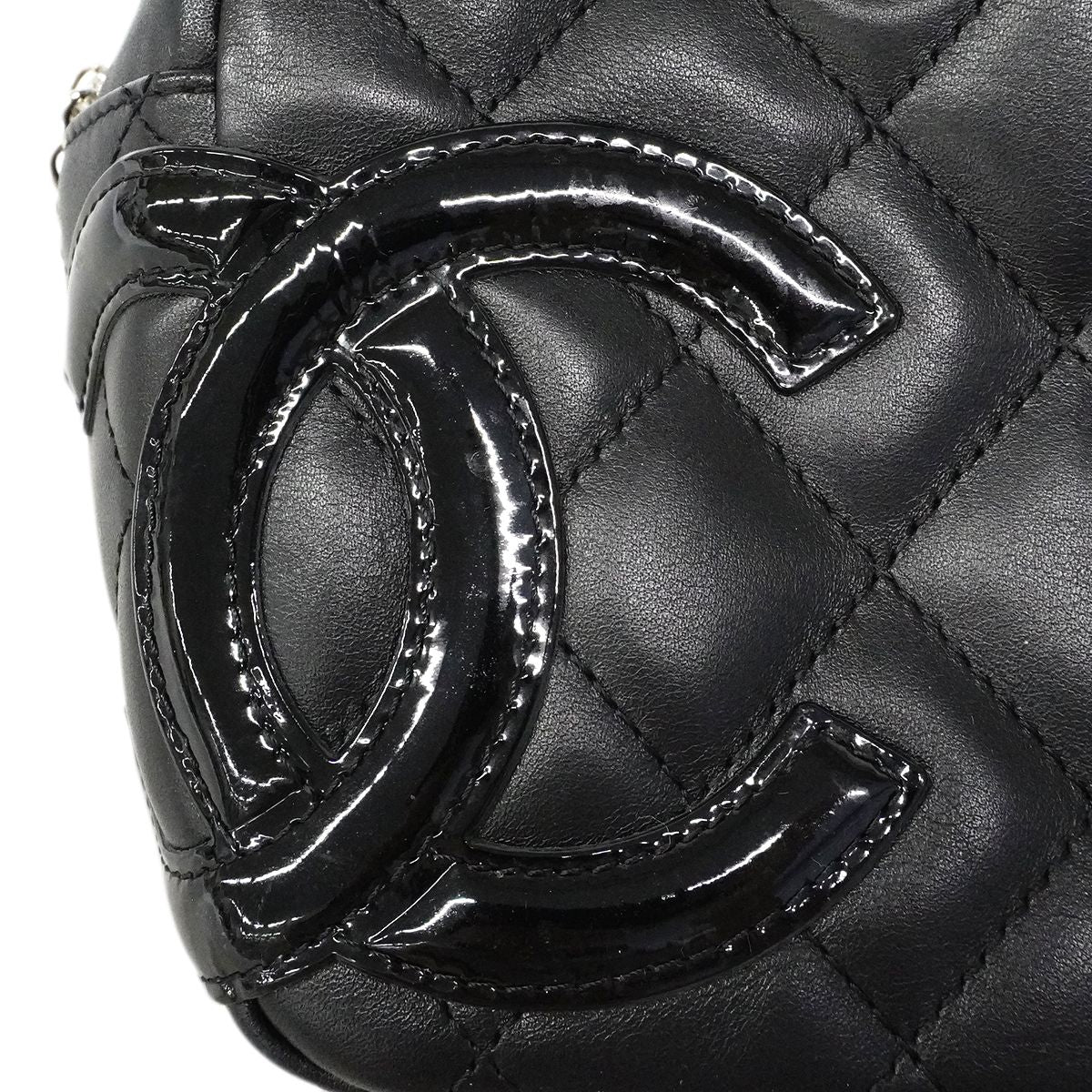 Chanel Handbag Cambon Lambskin Black Silver — view 7