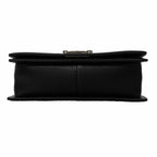 Chanel Shoulder Bag Boy Caviar Leather Black Silver — view 3