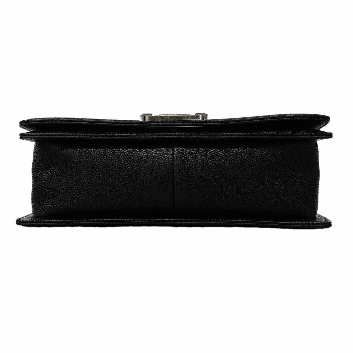 Chanel Shoulder Bag Boy Caviar Leather Black Silver — view 3