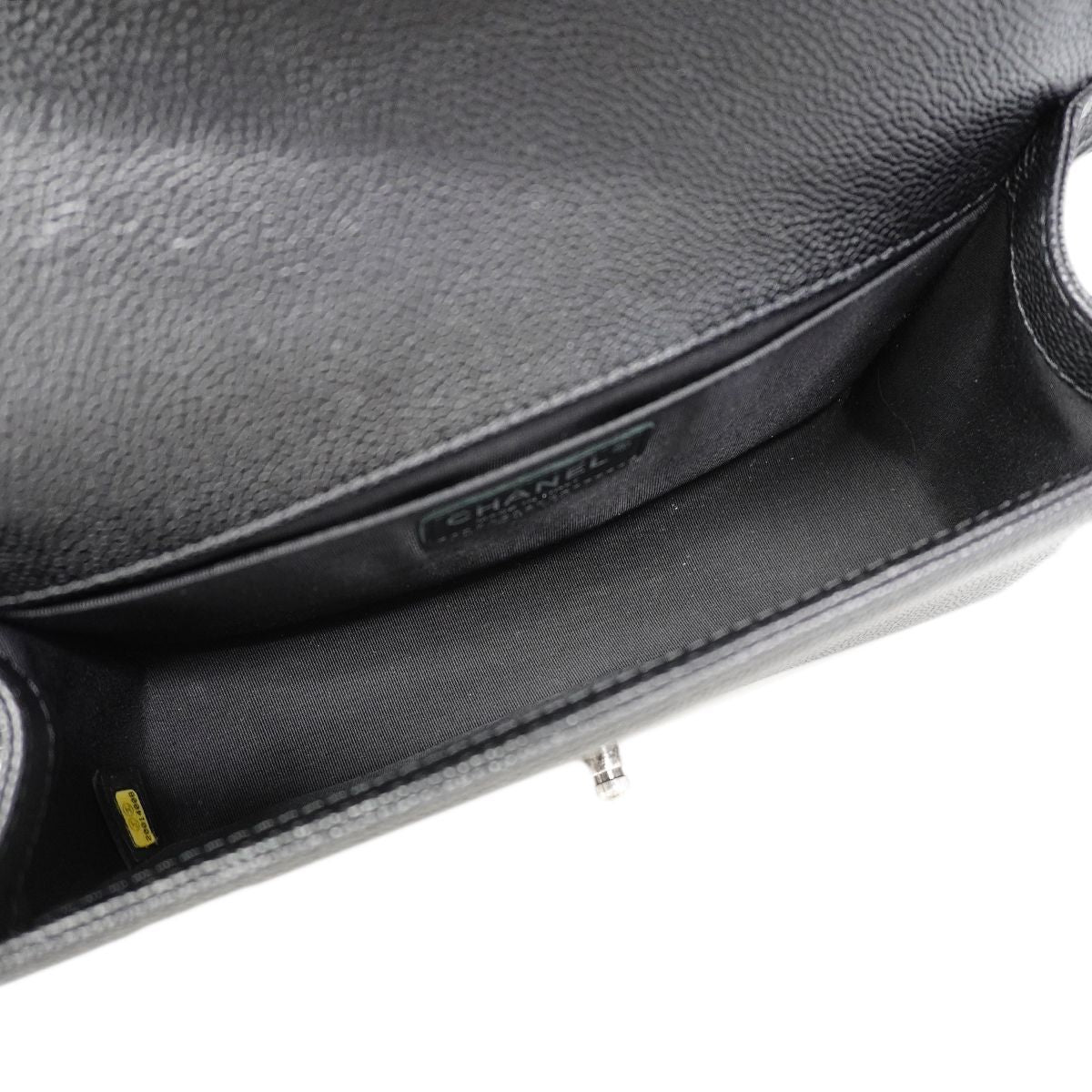 Chanel Shoulder Bag Boy Caviar Leather Black Silver — view 4
