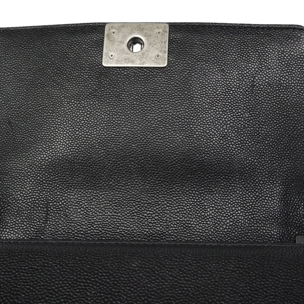 Chanel Shoulder Bag Boy Caviar Leather Black Silver — view 7