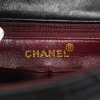 Chanel Shoulder Bag Mini Quilted Lambskin Black Gold — view 5