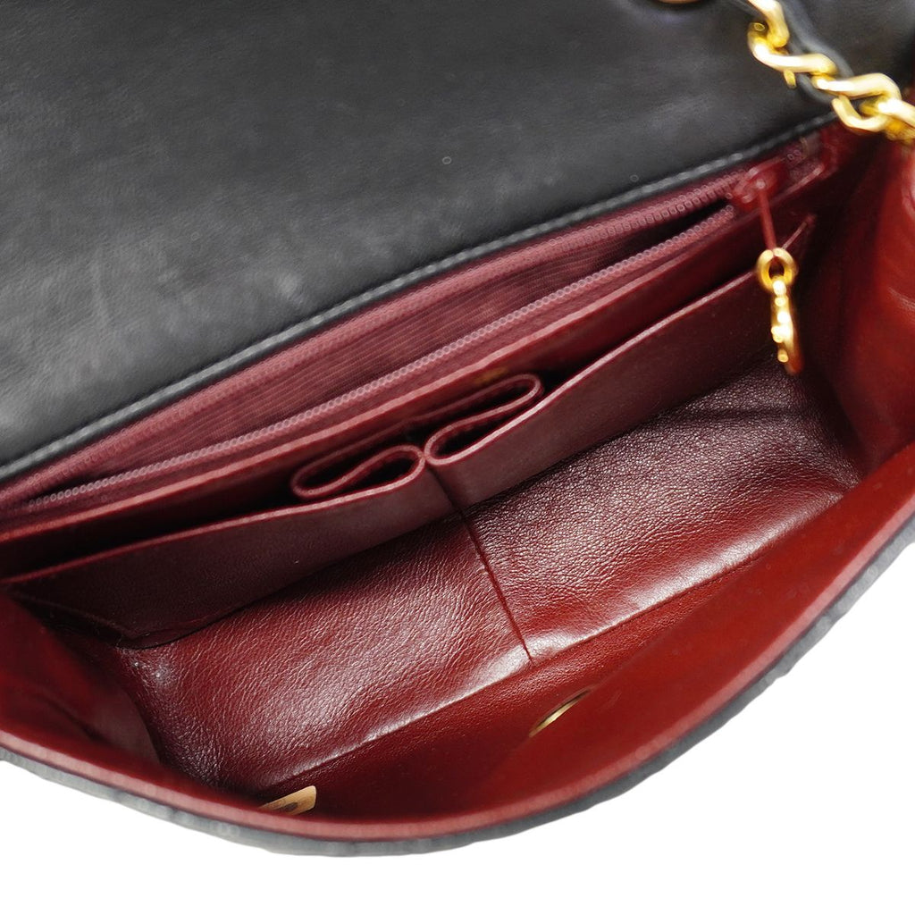 Chanel Shoulder Bag Mini Quilted Lambskin Black Gold — view 4