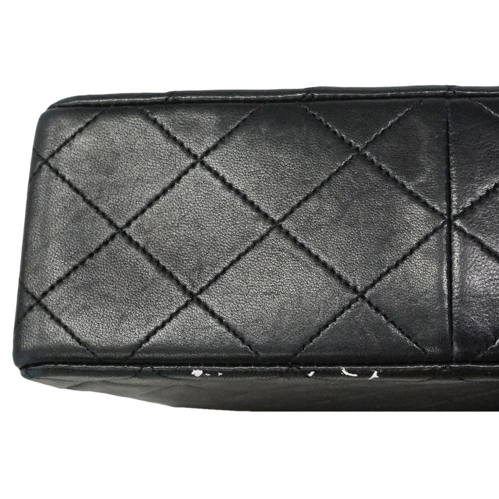 Chanel Shoulder Bag Mini Quilted Lambskin Black Gold — view 8