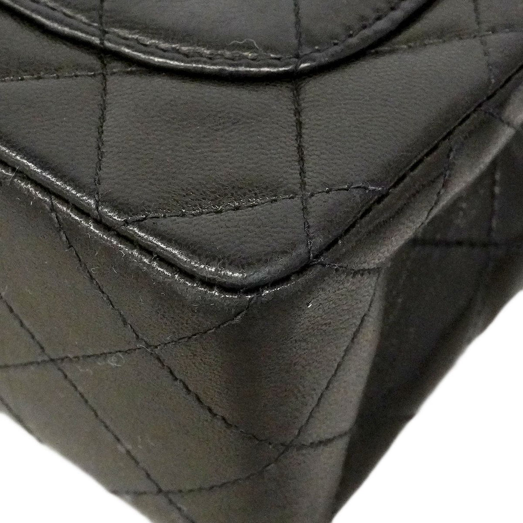 Chanel Shoulder Bag Mini Quilted Lambskin Black Gold — view 6