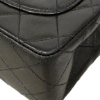 Chanel Shoulder Bag Mini Quilted Lambskin Black Gold — view 6