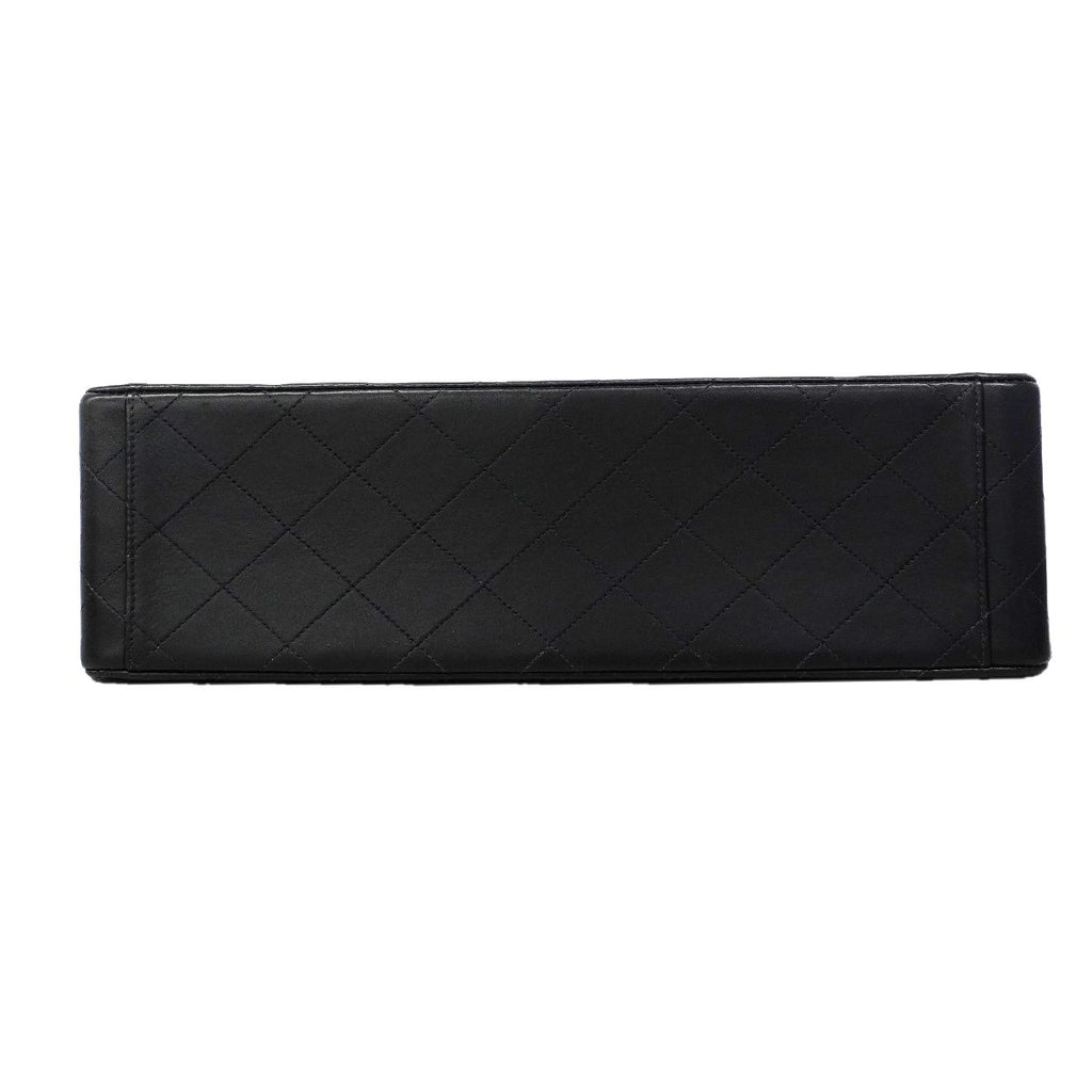 Chanel Shoulder Bag Deca Quilted Lambskin Black Gold — view 3