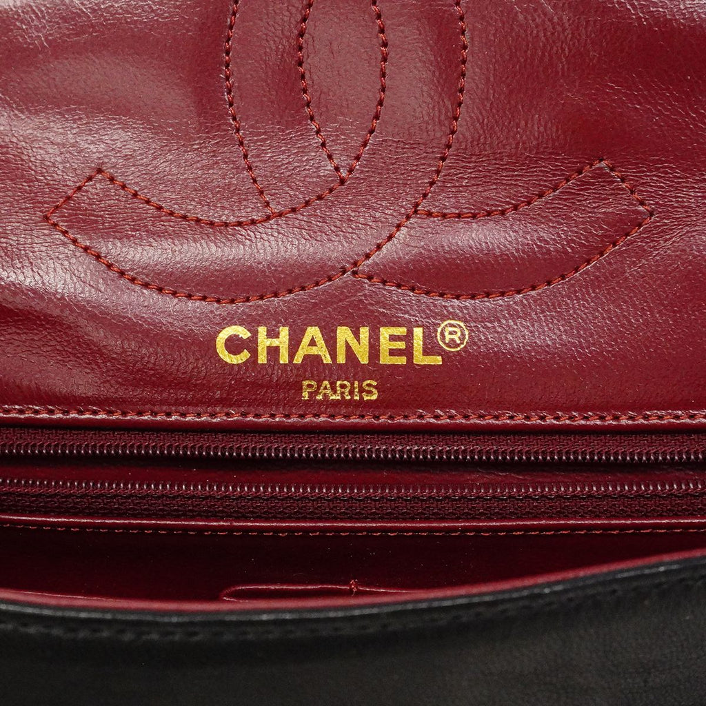 Chanel Shoulder Bag Quilted Limited Edition Lambskin Black Gold Silver — view 5