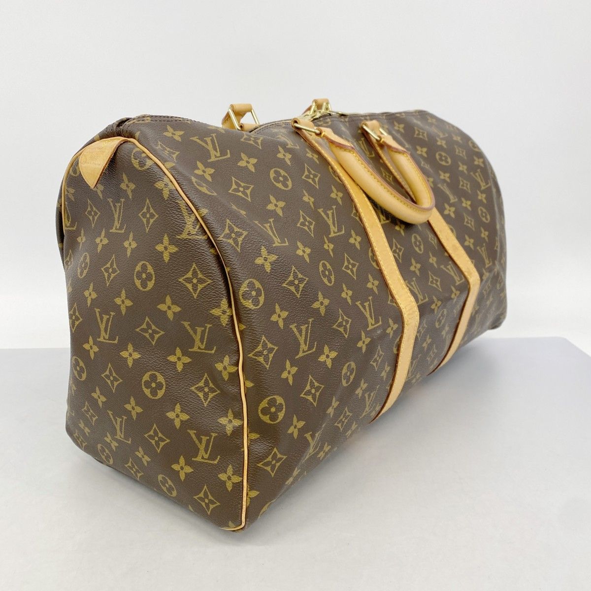 Louis Vuitton Boston Bag Monogram Keepall 50 Brown — view 2