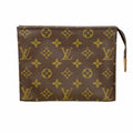 Louis Vuitton Pouch Monogram Pochette Toilet 19 Brown
