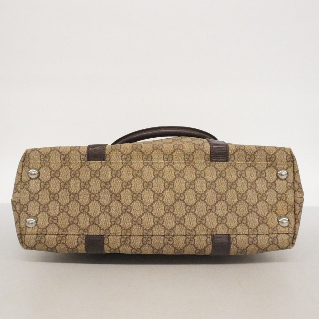 Gucci Tote GG Supreme Brown Silver — view 3