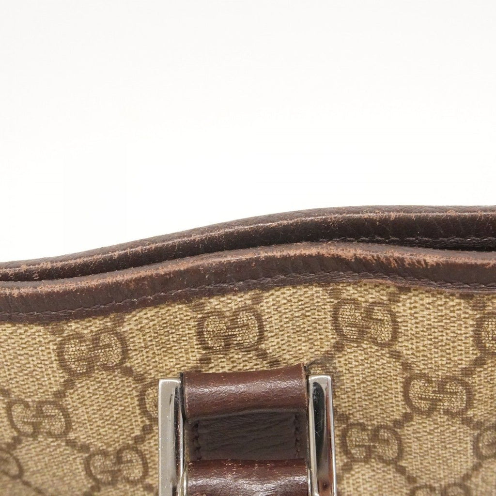 Gucci Tote GG Supreme Brown Silver — view 9