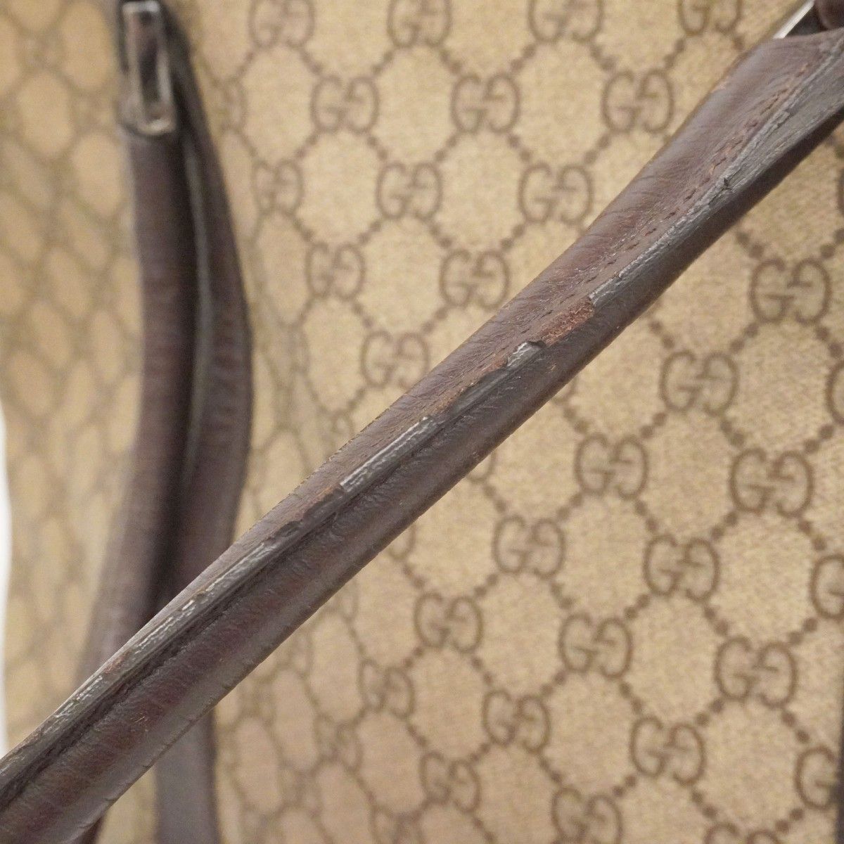 Gucci Tote GG Supreme Brown Silver — view 7