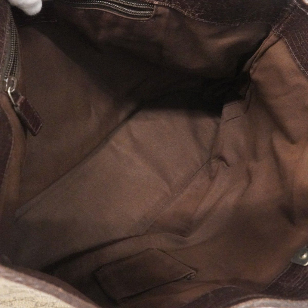Gucci Tote GG Supreme Brown Silver — view 4