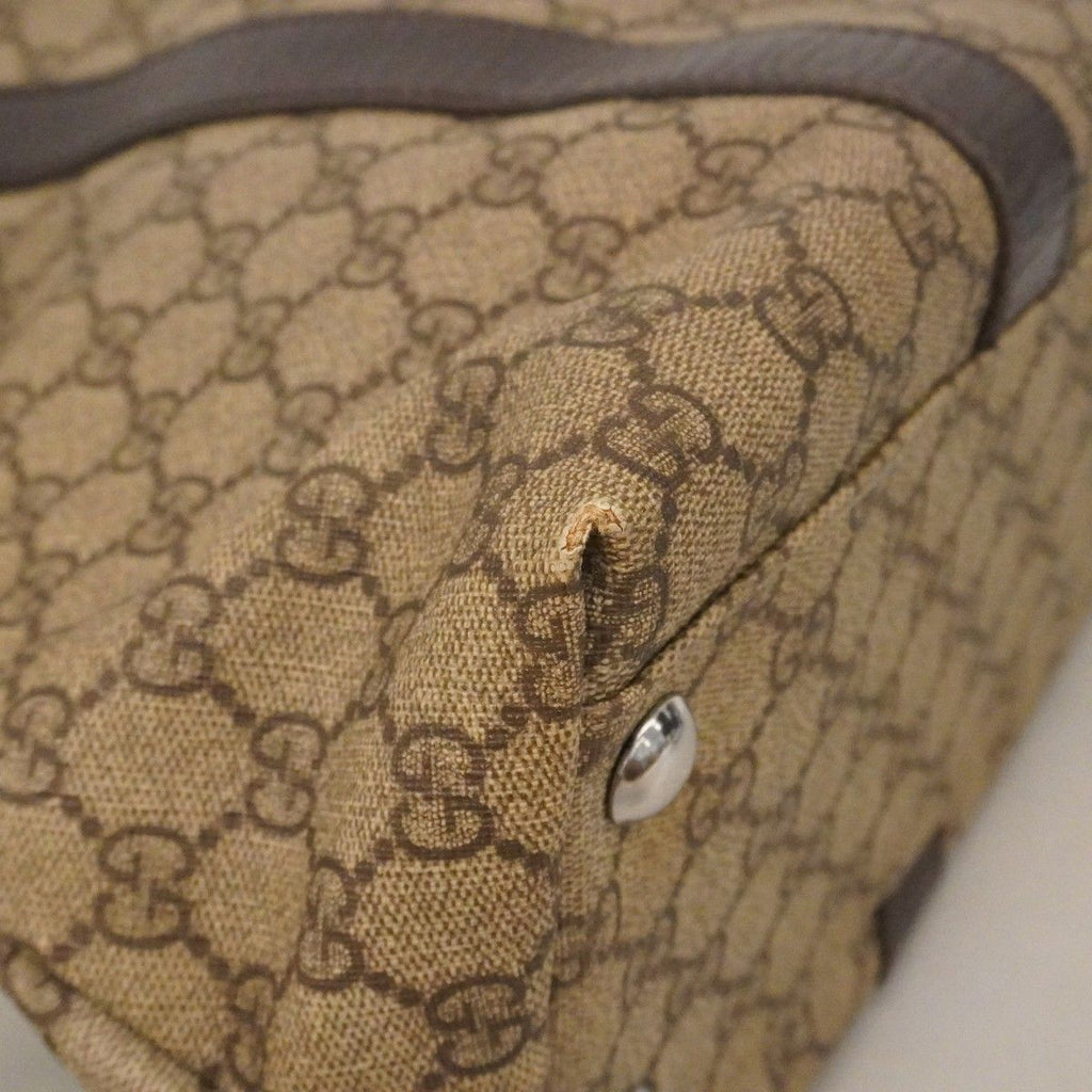 Gucci Tote GG Supreme Brown Silver — view 6