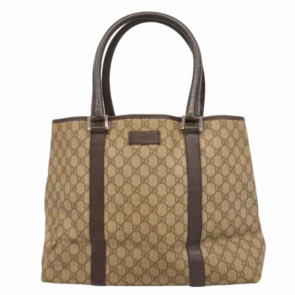 Gucci Tote GG Supreme Brown Silver