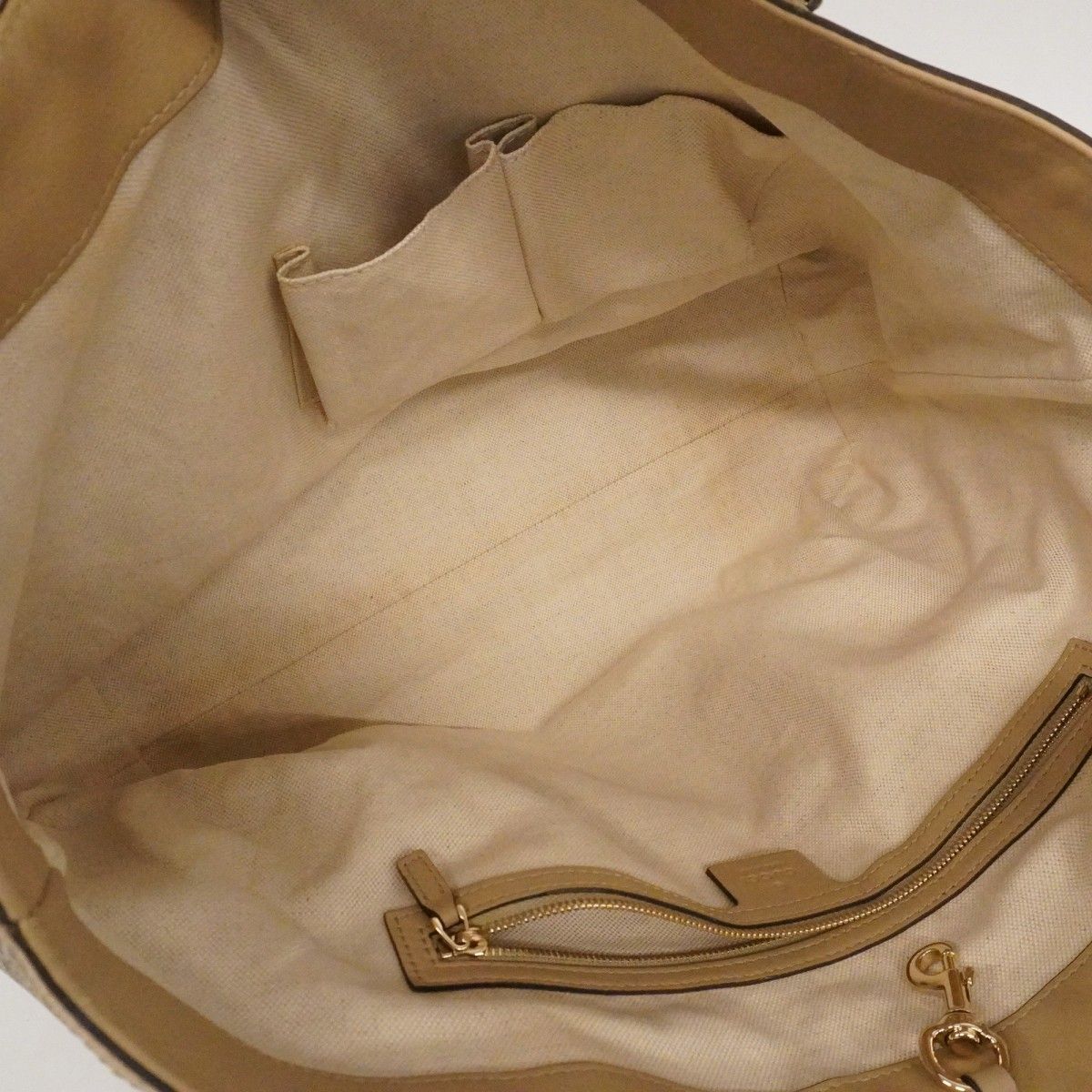 Gucci Tote GG Supreme Brown Gold — view 4
