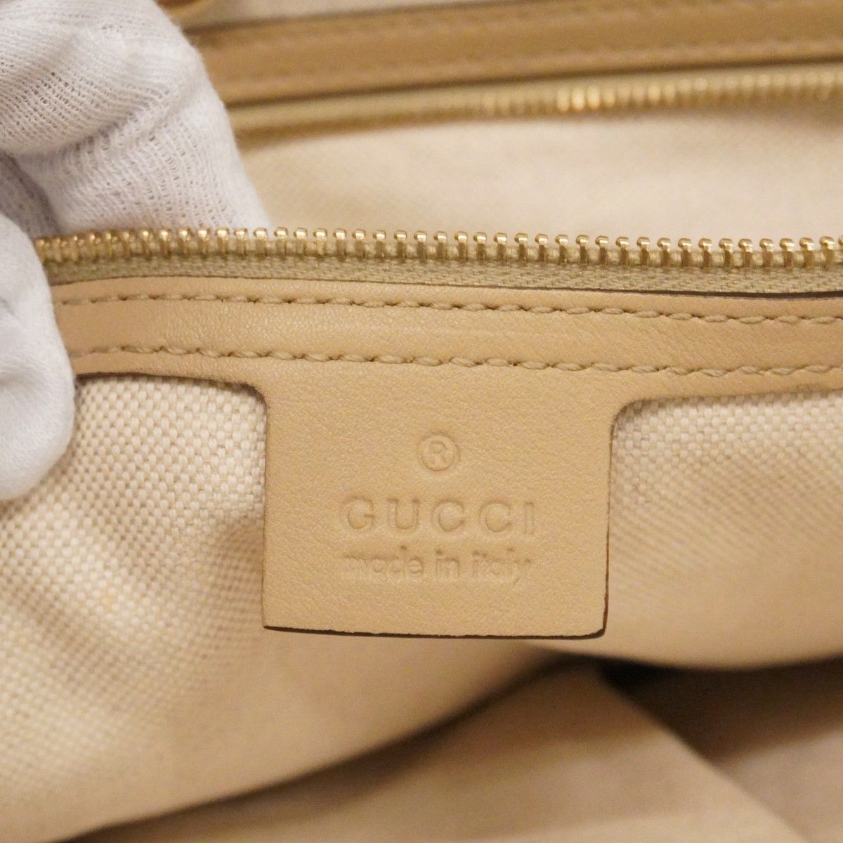 Gucci Tote GG Supreme Brown Gold — view 5