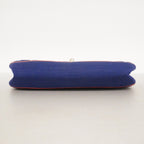 Chanel Shoulder Bag Stitch Canvas Navy Red Silver — view 3