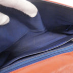 Chanel Shoulder Bag Stitch Canvas Navy Red Silver — view 4
