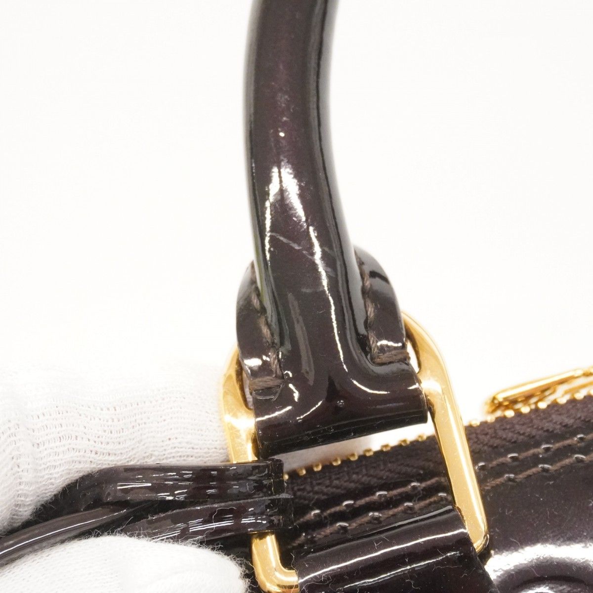 Louis Vuitton Handbag Vernis Alma PM Amaranto — view 8
