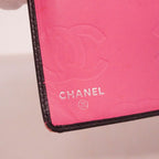 Chanel Wallet Cambon Lambskin Black White Silver — view 4