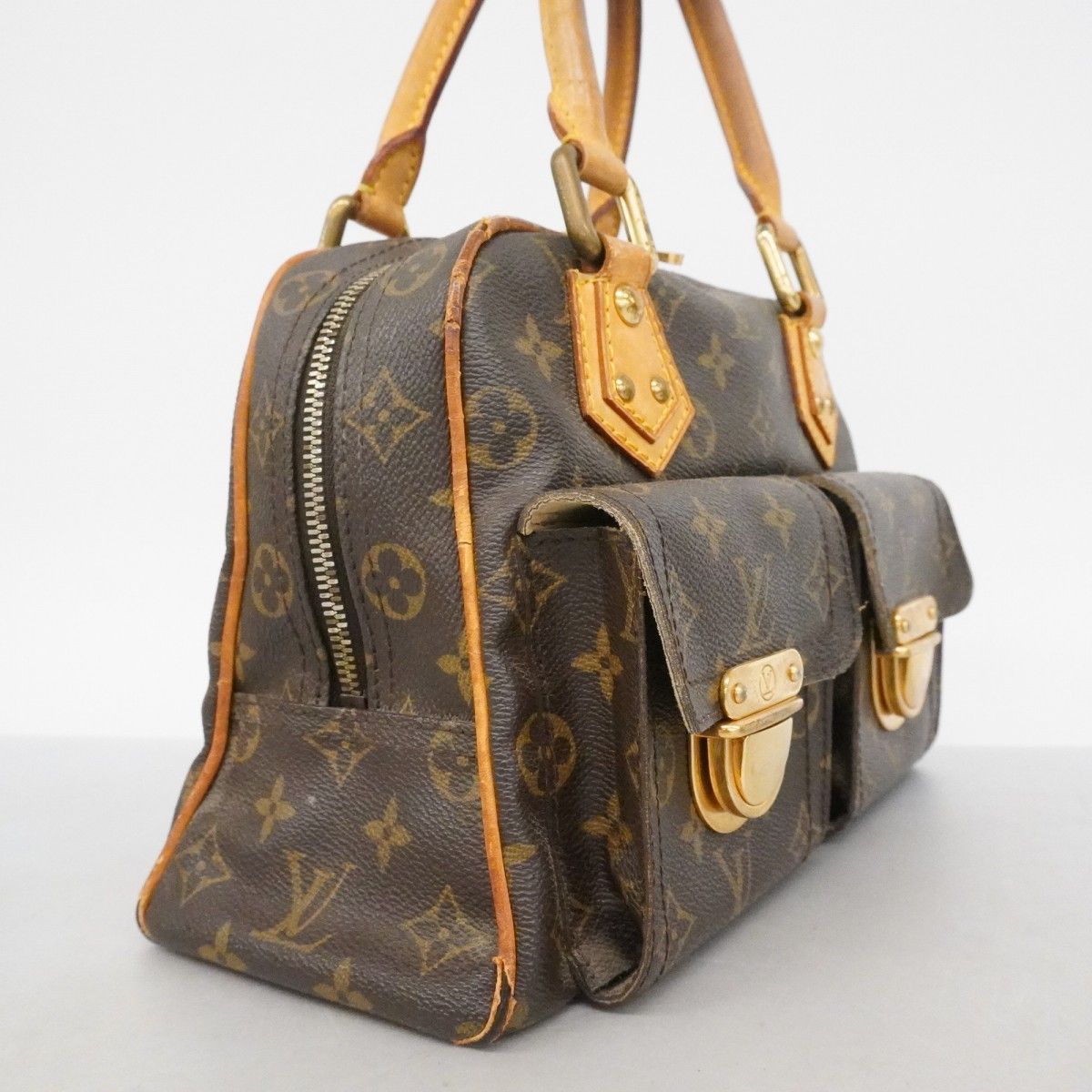 Louis Vuitton Handbag Monogram Manhattan PM Brown — view 2